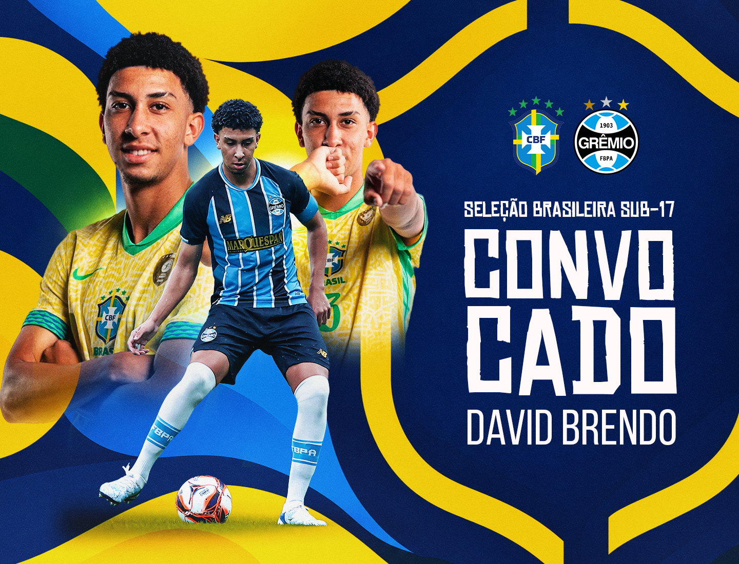 David Brendo é convocado para Copa do Mundo Sub-17
